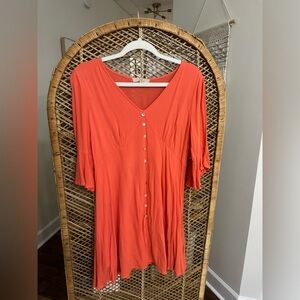 Chelsea & Violet Vibrant Coral Dress